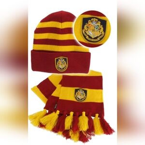 Harry Potter Hogwarts Knit Scarf Gryffindor/Hermione/Ron Red/Yellow NEW W/ Tags